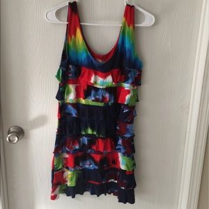 Fun ruffle long tank!