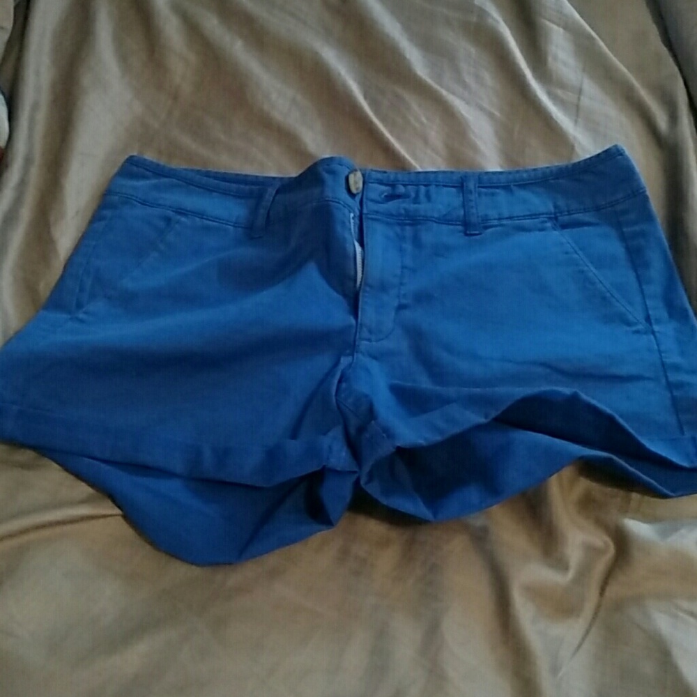 AE twill blue midi short