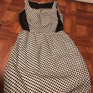Black and White dress with heart print