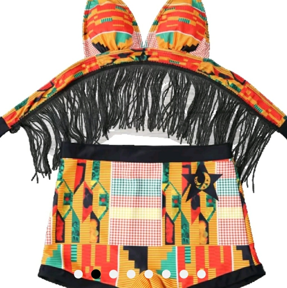Multicolor Tribal 2-piece swimsuit