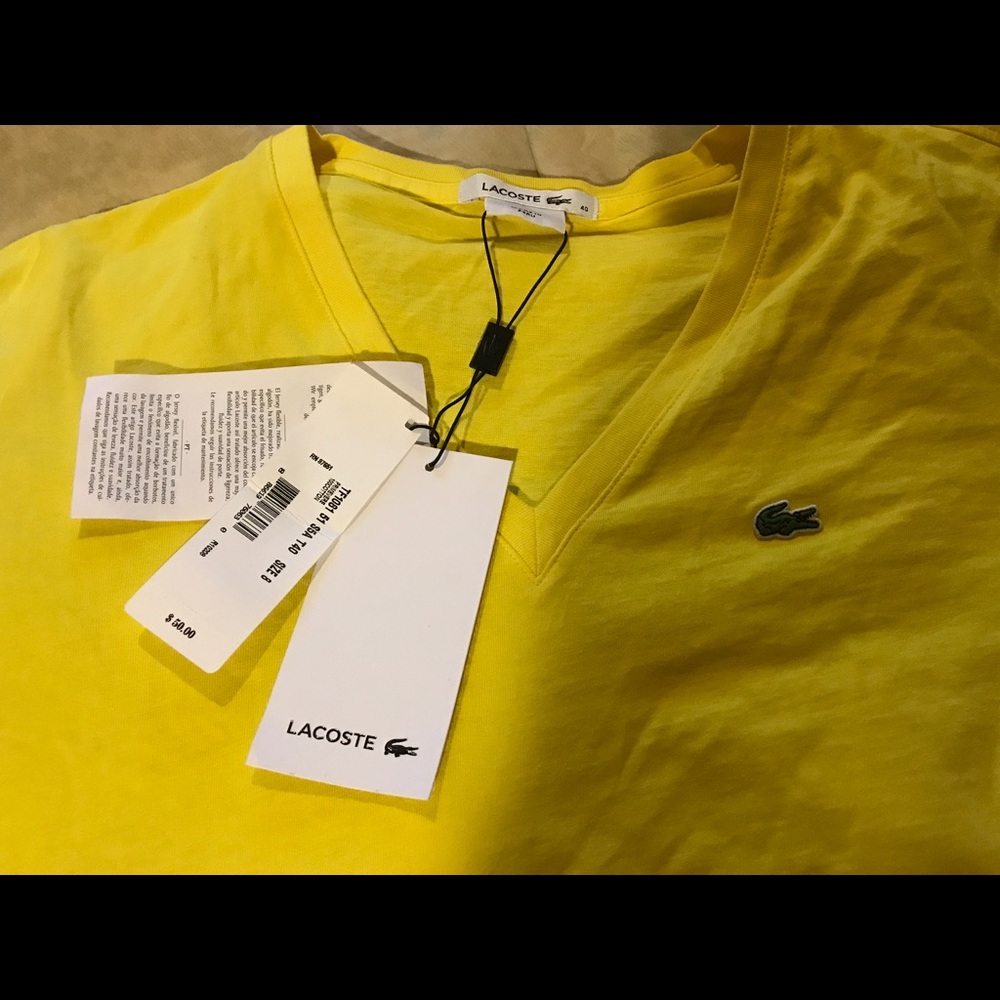 Two Yellow Lacoste Short Sleeves