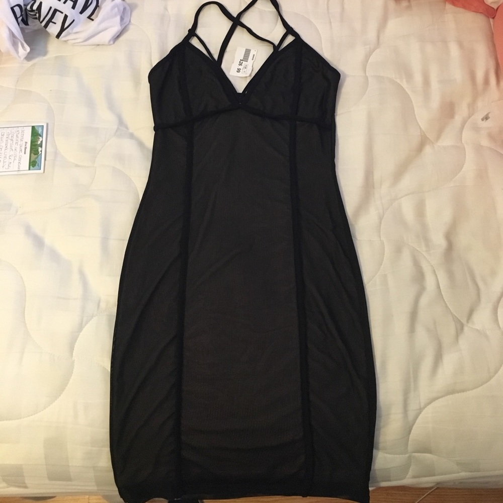 New Sheer black party dress