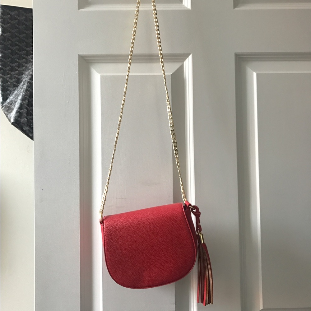 Forever 21 Red Tassel Cross Body Bag