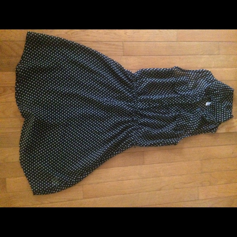 poky dot black dress