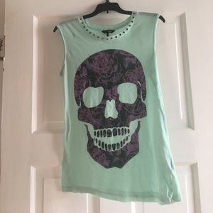 Studded Collar Skull Tank