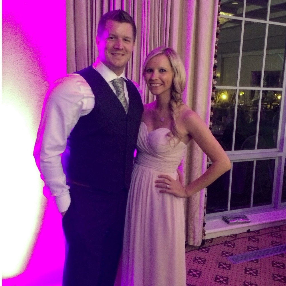 Bill Levkoff Light pink bridesmaids dress