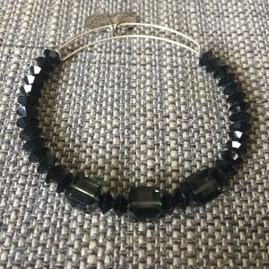 ALEX AND ANI Rare all Black Swarovski Jet Set