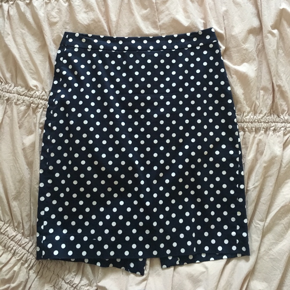 JCrew Polka Dot Pencil Skirt