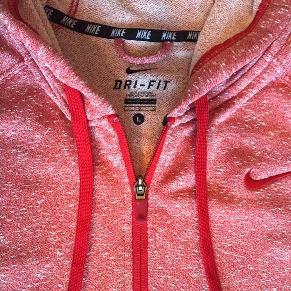 Red Nike Full Zip Hoodie