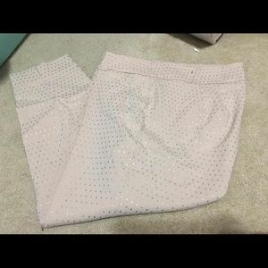 Lane Bryant gold dot capris