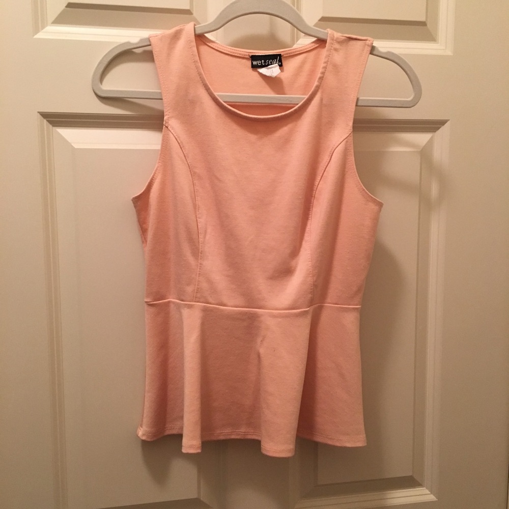 Peplum Top- Peach
