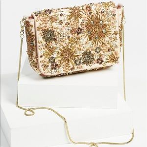 Free People Starlight Sequin Beaded Pink Handbag