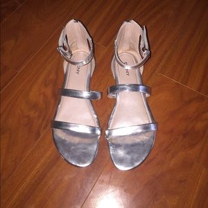 DKNY Silver gladiator sandals
