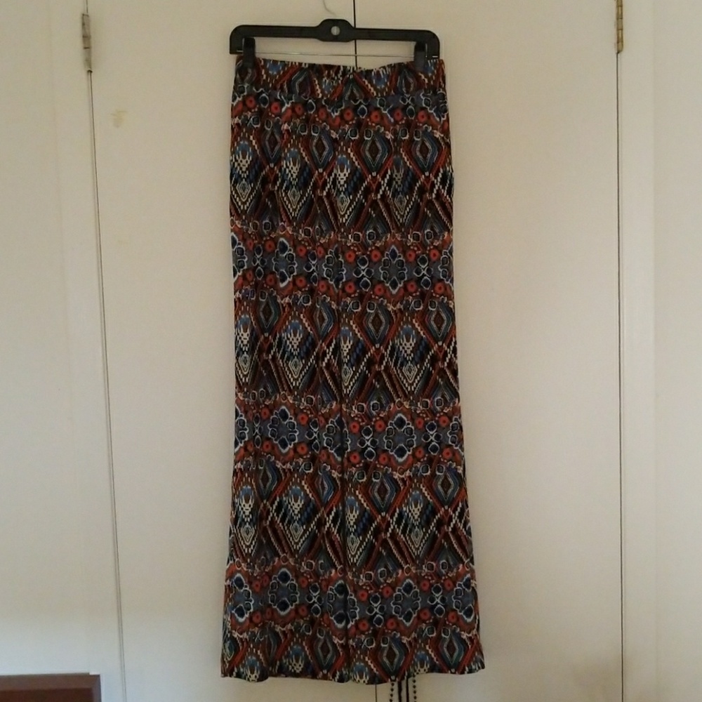 Tribal Print Wide-Leg Pant