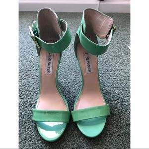 Steve Madden Green Ankle Strap Heels