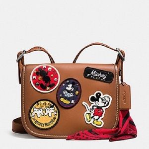 Coach Patricia Saddle Glove Calf  Mickey Patches