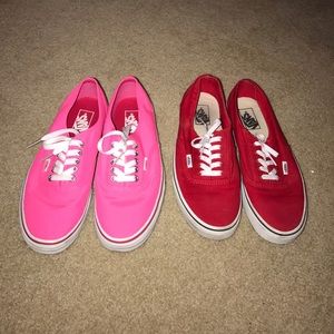 RED & PINK VANS