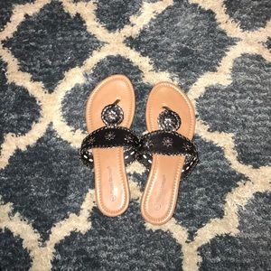 Black and Silver sandals