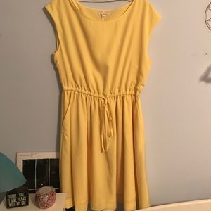 Yellow, chiffon, vestirle dress