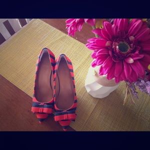J. Crew pumps with bow.