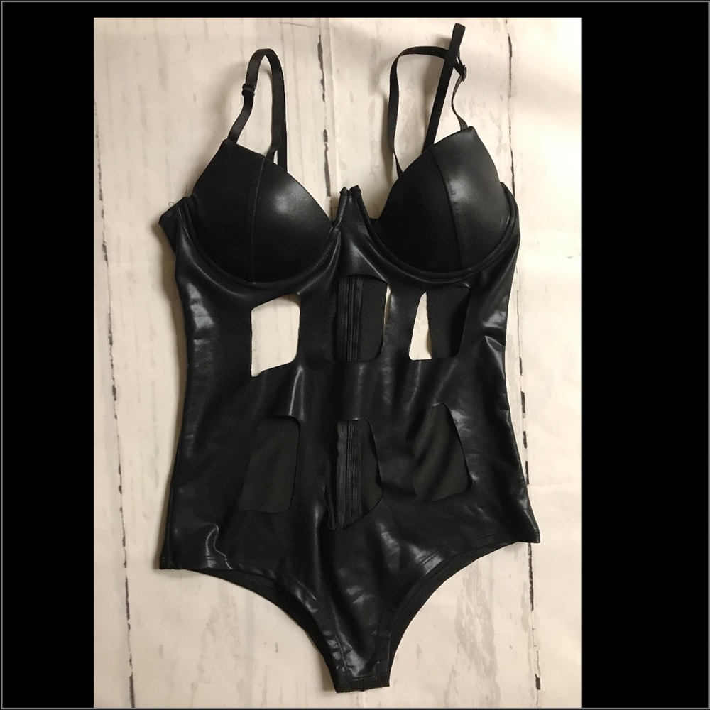 Black Body suit w/ sexy cut out.