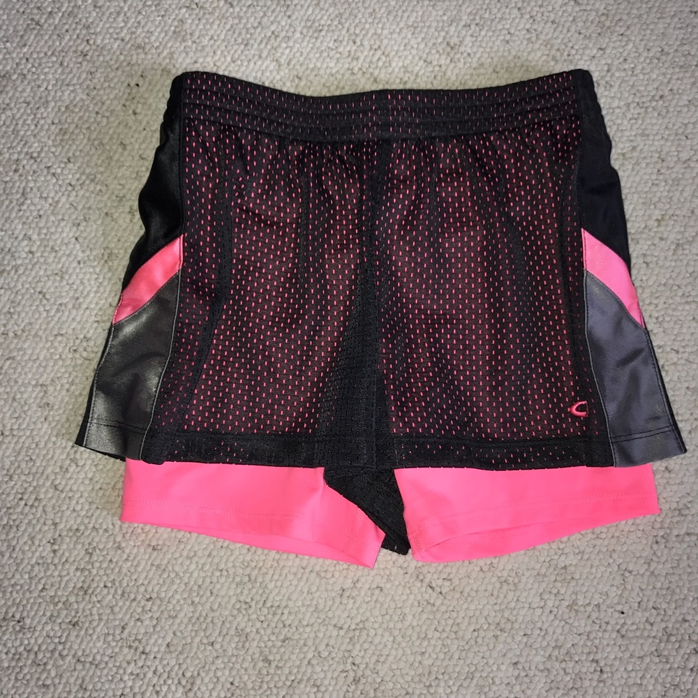 Workout shorts with attached spandex