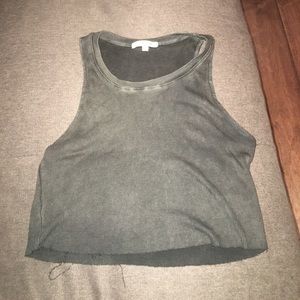 Cotton citizen black crop top new