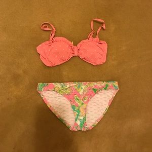 Lilly Pulitzer strapless two piece