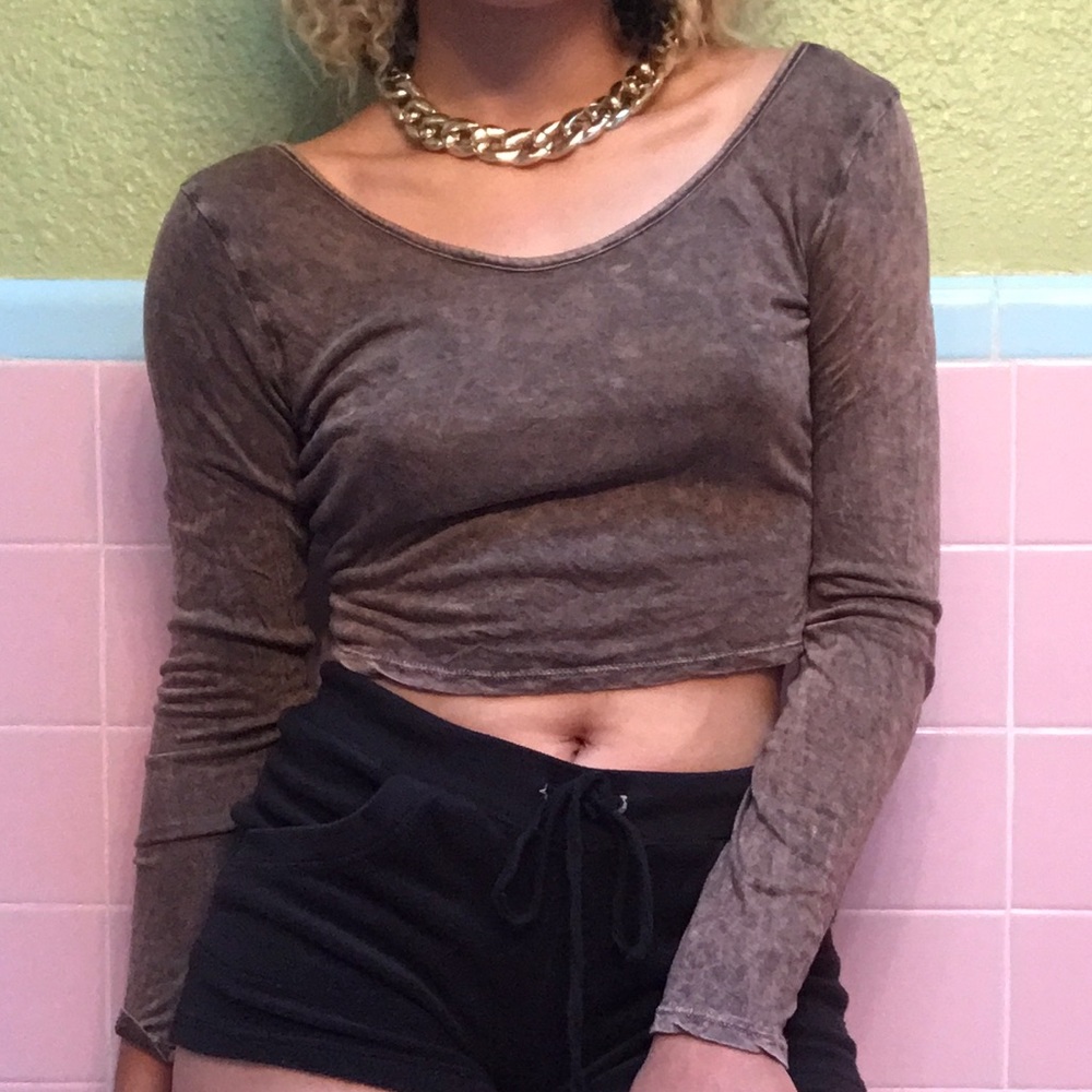 Brown Ecoté Crop Top - Size XS