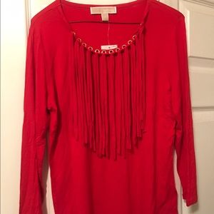 MK fringe sweater