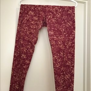 LLR OS leggings in mauve/dusty rose