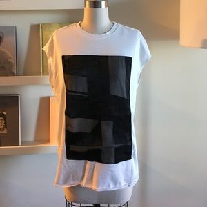 Helmet Lang Cotton and Silk Tee Shirt