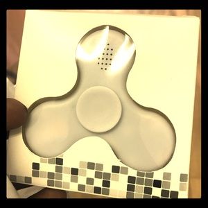 White Bluetooth fidget spinner