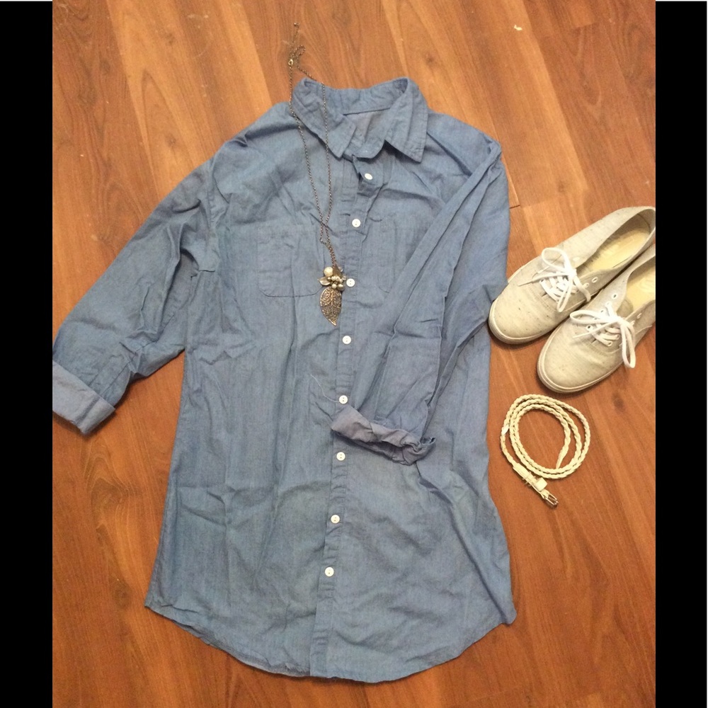 Denim shirt dress