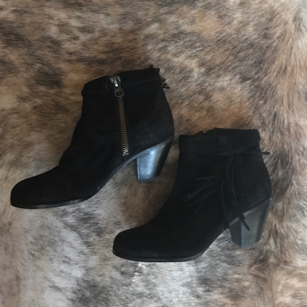 Sam Edelman Suede Fringe Booties