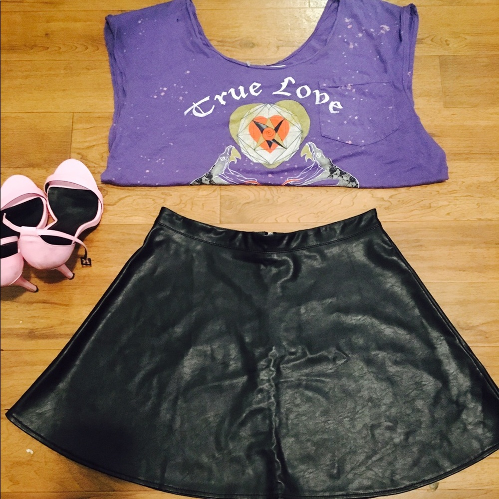 Pleather circle skirt!!!