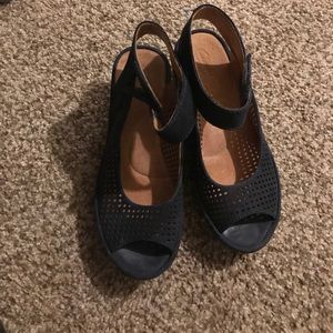 Clarks navy blue shoes