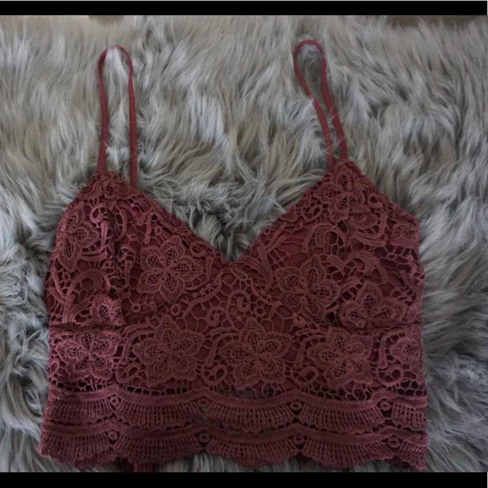 LA Hearts Crocheted Crop Top
