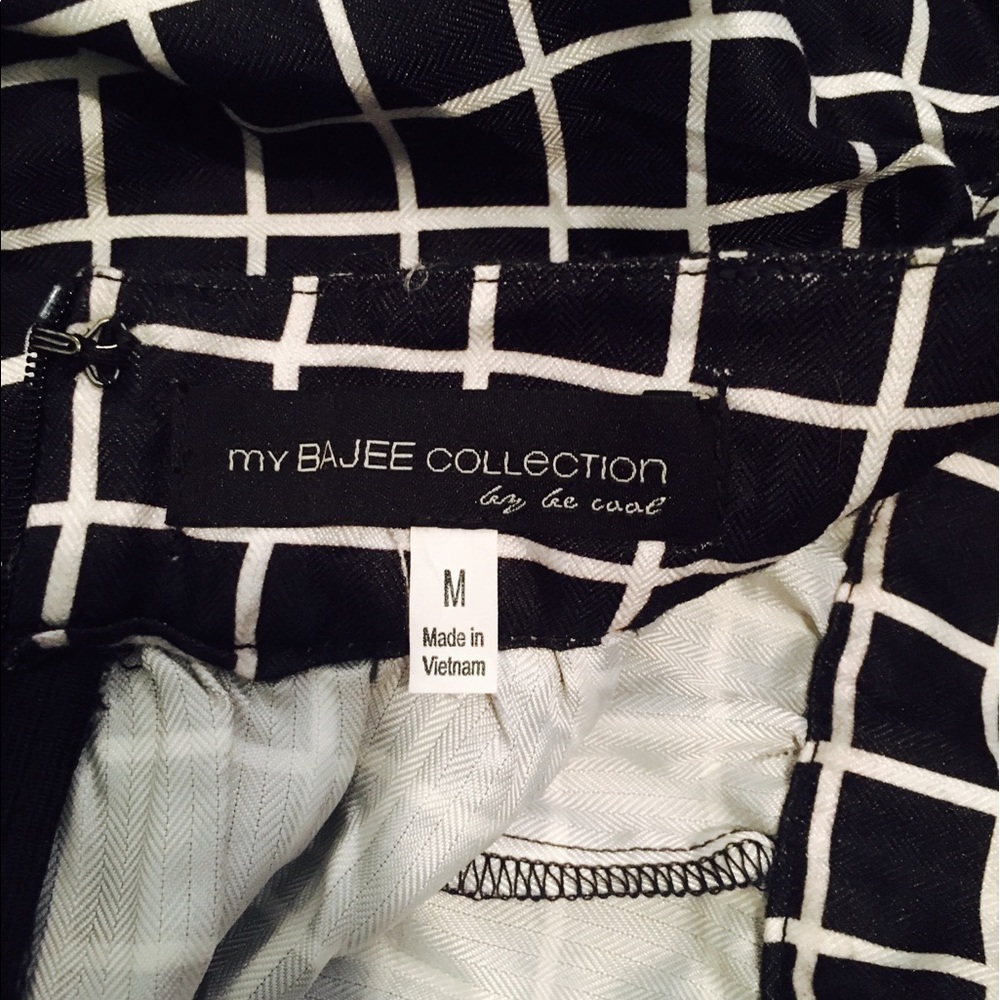 Black & white plaid circle skirt - Picture 4 of 5