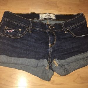 Dark Denim stretch Hollister Jean Shorts