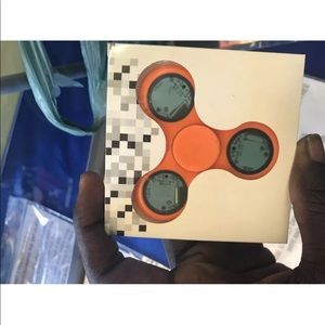 Orange led fidget spinner