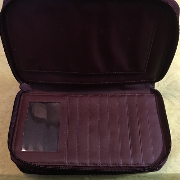 💰Reddish/brownish•Genuine leather 2 zip wallet💰 - Picture 4 of 6