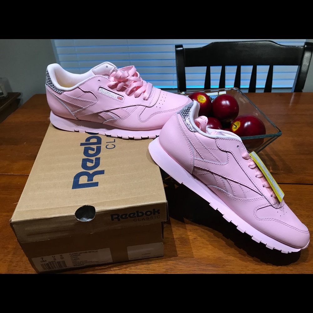Reebok baby pink sneakers