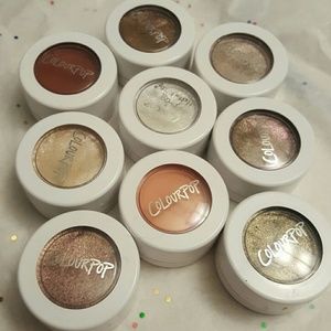 Colourpop Super Shock Shadows.