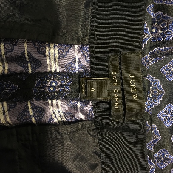 Jcrew silk capri pant, size 0 - Picture 3 of 3