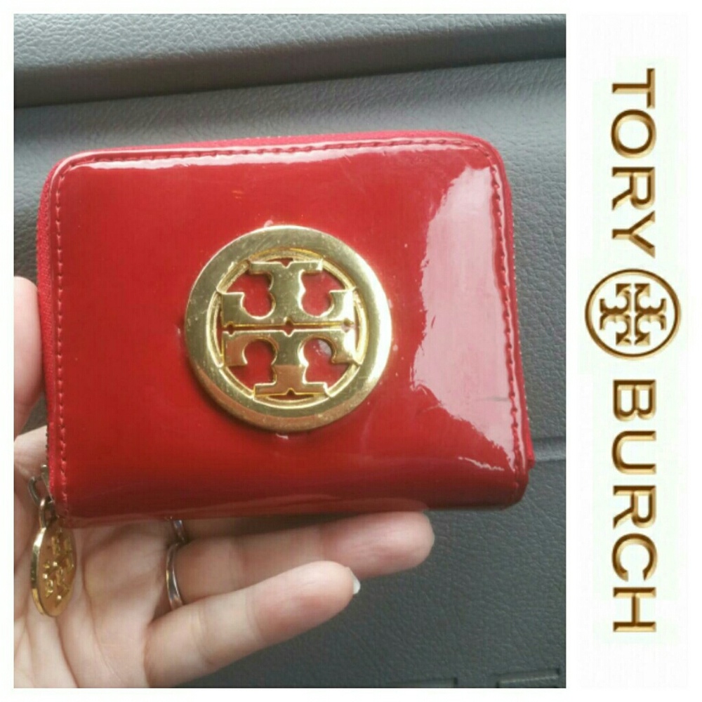 Tory Burch Small Red Wallet Very Used Still Pretty