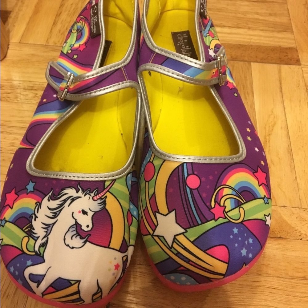 Chocolaticas size 8.5 Fabulous with unicorns!