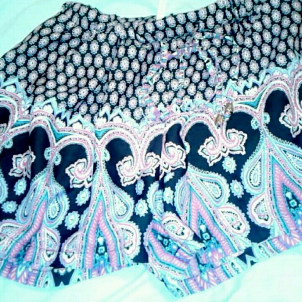 Paisley print shorts