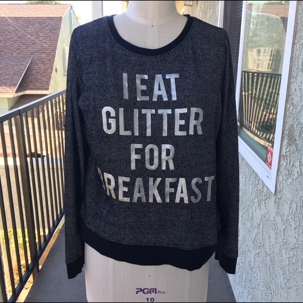 Glitter graphic print shirt