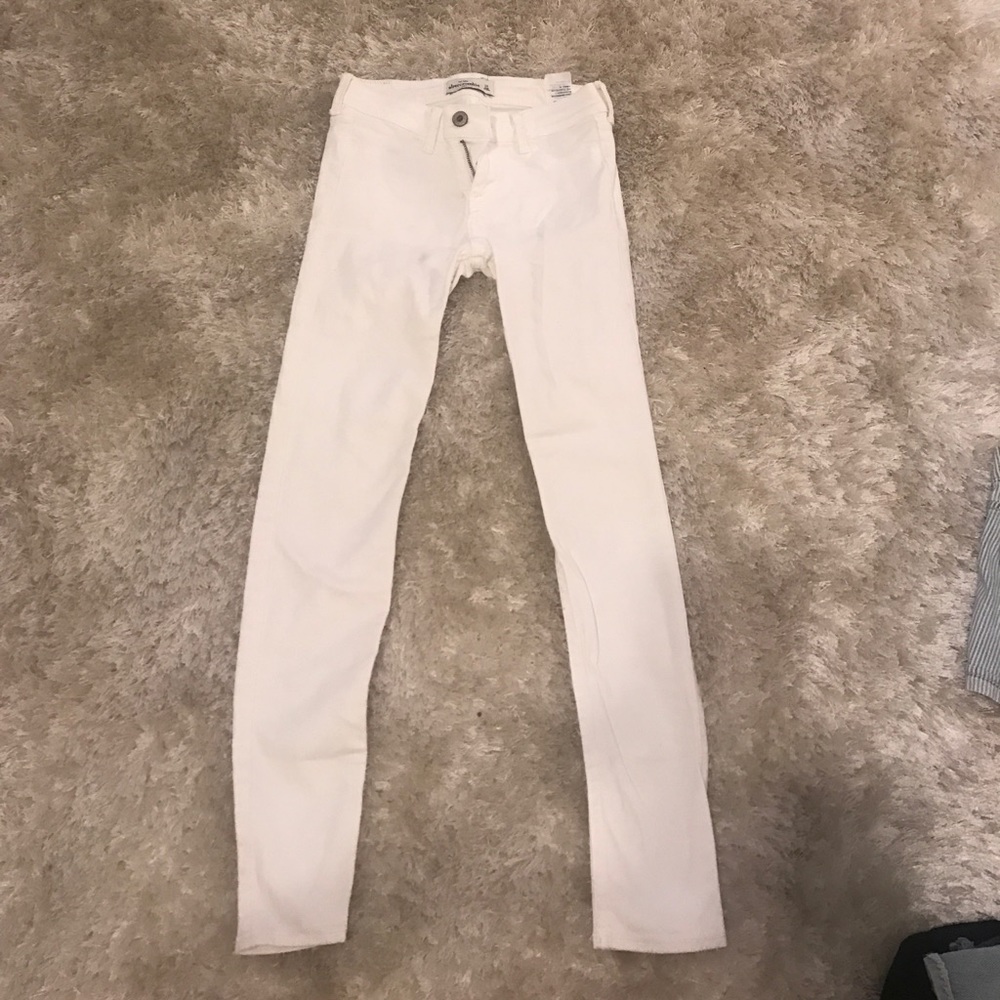 Denim white Abercrombie kids low rise jeans